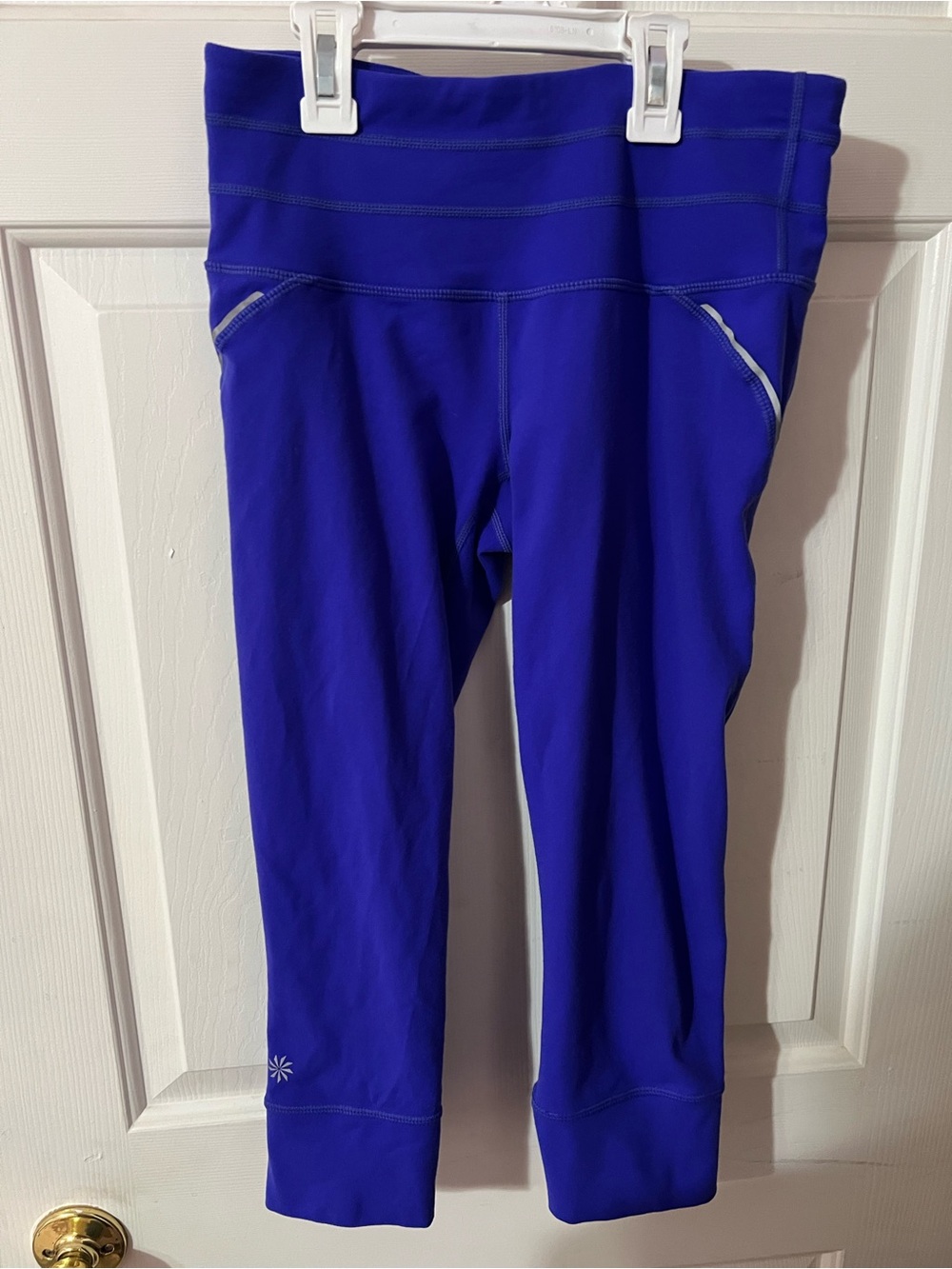 Athleta XS Royal Blue relay Leggings with Reflective Trim